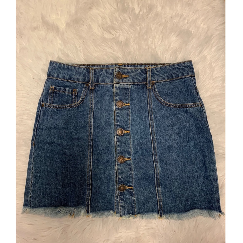 Forever 21 Front Button Denim Skirt